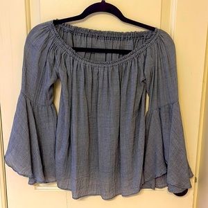 Blue Flowy Blouse